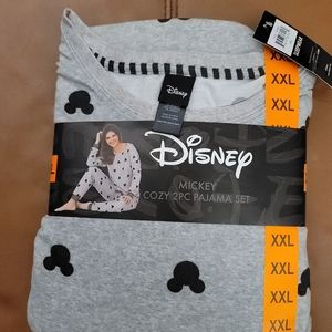 NWT XXL Disney Mickey Cozy 2PC Pajama Set